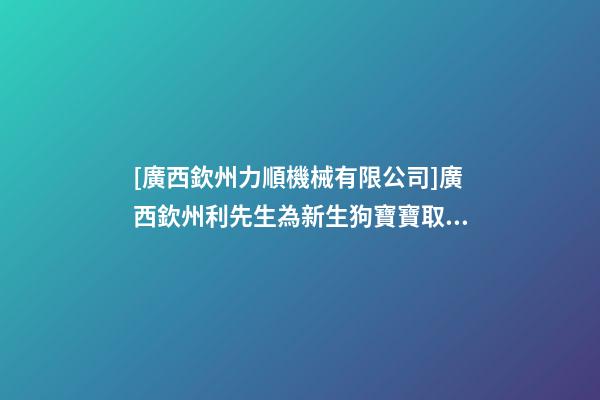 [廣西欽州力順機械有限公司]廣西欽州利先生為新生狗寶寶取名時尚型套餐-第1張-公司起名-玄機派